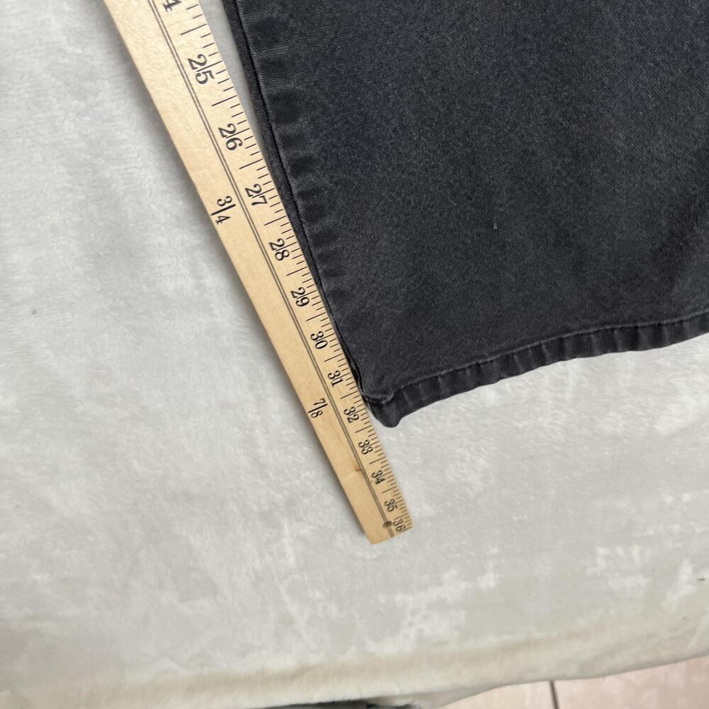 Dickies Carpenter Jeans Mens 38x32 Black Relaxed Straight Work Denim Faded Wash - Picture 6 of 13